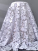 Guipure Lace Fabric Nigeria Cord Fabric With Sequins African White Sequence Lace Fabric 2024 5 Yards For Party Dress Sew 3036A
