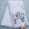 Guipure Lace Fabric Nigeria Cord Fabric With Sequins African White Sequence Lace Fabric 2024 5 Yards For Party Dress Sew 3036A Guipure Lace Fabric Nigeria Cord Fabric With Sequins African White Sequence Lace Fabric 2024 5 Yards For Party Dress Sew 3036A