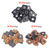 30 Sew on Clothing Patches PU Leather Badges Patch Labels Inner 8mm Metal Brass Eyelets Grommets Patch DIY Knit Sewing Applique