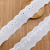 5Yards/lot White Cotton Embroidered Hollow Flower Lace Fabrics Clothing Lace Trim Sewing Accessories DIY Lace Craft