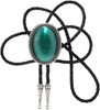 Tiger Eye Oval Shape Silver Round Flower Bolo Tie For Man Handmakde Indian Cowboy Western Cowgirl Zinc Alloy Necktie