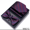 Solid Color Holiday Gift Tie Handkerchief Pocket Squares Cufflink Set Necktie Box Dark Blue Man Fit Formal Party Easter Day