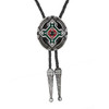 Classis Cross copper oval shape Bolo tie for woman women Handmade Western Art Indian Alloy Necktie silvr star Pentagram