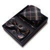 Luxury Great Quality Tie Hanky Pocket Squares Cufflink Set Necktie Box hombre Printed Clothing Accessories Office