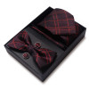 Luxury Great Quality Tie Hanky Pocket Squares Cufflink Set Necktie Box hombre Printed Clothing Accessories Office