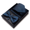 Luxury Great Quality Tie Hanky Pocket Squares Cufflink Set Necktie Box hombre Printed Clothing Accessories Office