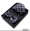Luxury Great Quality Tie Hanky Pocket Squares Cufflink Set Necktie Box hombre Printed Clothing Accessories Office