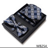 Luxury Great Quality Tie Hanky Pocket Squares Cufflink Set Necktie Box hombre Printed Clothing Accessories Office