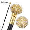 White Artificial Diamond Ball Walking Cane Fashion Decorative Walking Stick Gentleman Elegant Cosplay Cane Crosier 94.5cm