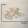 Embroidery Flowers Pearl Lace Collar Clothing Applique Sewing Trims Tulle Fabric Decoration Dresses DIY Sequin Lace Fabrics 2021