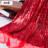 Encrypted 3mm Sequined Fabrics Flashing Chip Embroidered Mesh Wedding Tablecloth Decoration Stage Performance Dress Fabric
