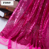 Encrypted 3mm Sequined Fabrics Flashing Chip Embroidered Mesh Wedding Tablecloth Decoration Stage Performance Dress Fabric