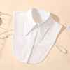 Women's Encrypted Chiffon Long Pointed Collar Fake Collar Professional Casual Decoration Collar White Red Black Three Piece Set