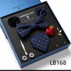 Fashion Wholesale Holiday Gift Box Tie Pocket Squares Cufflink Set Necktie Box Dark Grey Wedding Accessories Man