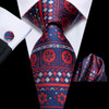 Business Tie for Men Silk Blue Tie Dots Necktie Set Plaid Cufflinks for Wedding Business Tie 150cm Hi-Tie SN-3529 Dropshipping