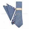 Luxury Patchwork Floral Solid 7cm Necktie Hankie Set Pink Green Red Cotton Men Suit Wedding Party Daily Tie Accessory Gift Top