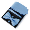 4 PCS Luxury Box Tie Set For Men Necktie Bowtie Handkerchief Cufflinks Polyester Mens Suit Wedding Party Gift Cravat Accessory