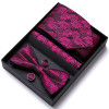 Top grade 7.5 cm Gift Box Bow Tie Hanky Pocket Squares Cufflink Set Necktie Box Polka dot Male Performance Suit Accessories