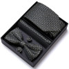 Top grade 7.5 cm Gift Box Bow Tie Hanky Pocket Squares Cufflink Set Necktie Box Polka dot Male Performance Suit Accessories