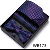 Top grade 7.5 cm Gift Box Bow Tie Hanky Pocket Squares Cufflink Set Necktie Box Polka dot Male Performance Suit Accessories