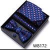 Top grade 7.5 cm Gift Box Bow Tie Hanky Pocket Squares Cufflink Set Necktie Box Polka dot Male Performance Suit Accessories