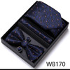 Top grade 7.5 cm Gift Box Bow Tie Hanky Pocket Squares Cufflink Set Necktie Box Polka dot Male Performance Suit Accessories
