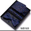 Top grade 7.5 cm Gift Box Bow Tie Hanky Pocket Squares Cufflink Set Necktie Box Polka dot Male Performance Suit Accessories