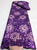 Nigerian Water Soluble French Lace Fabric With Sequins 2023 High Quality Mesh Embroidery Cord Fabric For Party Dress LY2668
