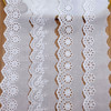 5Y Cotton Embroidered White Flower Lace Fabric Dubai Wide Sewing DIY Trim Wedding Applique Ribbon Collar Cloth Guipure