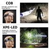 Usb Rechargeable 5 Lighting Modes Cob Led Headlamp Sensor Headlight