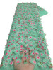 African Lace Fabric 2023 High Quality New Nigerian 3D Flower Tulle Polyester Lace Fabric For Party Dress 5 Yards/Lot LY3037