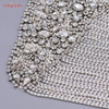 TOPQUEEN SP36 Customization Rhinestone Patches Embellishment Scrapbooking Sewing Applique for Clothing Patch Women Epaulettes