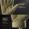 Combat Military Tactical Gloves for Men Full Finger Protection Anti Cutting Airsoft Paintball Workout Cycling Hunting Glove W30