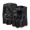 High Quality 2024 New Half Finger Men Genuine Leather Gloves Goatskin Gloves Fashion Men Breathable Driving Gloves Male Mittens
