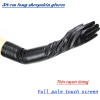 Long Sheepskin Gloves Women's Genuine Leather 58cm Length Sleeve Velvet Lining Keeps Warm in Autumn and Winter