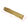 Gold Silver Wet Look Fake Leather Metallic Gloves Evening Party Performance Mittens Women Sexy Elbow Length Long Latex