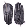 Branded NEW Novelty Women Spring Genuine Leather Thin Short Gloves Female Locomotive 100% Leather Zipper Luva Mujer Punk Eldiven