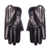 Branded NEW Novelty Women Spring Genuine Leather Thin Short Gloves Female Locomotive 100% Leather Zipper Luva Mujer Punk Eldiven