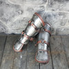 Medieval Armor Gloves Cuffs Bracers Steampunk Warrior Gauntlet Renaissance Knights Templar Leather Strap Costume