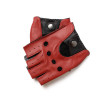 Spring Male100% Pure Real Leather Half Finger Thin Gloves Man Genuine Sheepskin Red/Brown/Blue Driving Riding Luvas Guantes