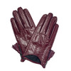 LaSally Women Driving Gloves Leather Black Tassel Zipper Wrist Short Winter Warm Lined Genuine Sheepskin Cycling Gloves