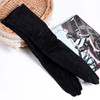 2022 Fall/Winter Fashion Women Pigskin Suede Genuine Leather Fold Long Glove Lady 30/40/50cm Black/Pink/Red Classic Luvas Mujer