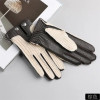 Retro motorcycle gloves Men's and women's sheepskin motorcycle riding driver's driving knitting mesh surface breathable thin