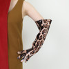 Women's Fashion Leopard PU Leather Long Glove Female Spring Autumn Winter Driving Photograph Performance Party Glove R960