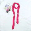 5X190CM Women Narrow Long Scarf 190x5cm Solid Color Chiffon Silk Rubber Red Tie Black Bag Ribbon Headbands Choker Streamer