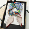 2023 Luxury Silk Skinny Scarf Bag Handle Ribbon Ladies little cat Print Headband Small Hair Scarves Band Female handkerchief 2023 Luxury Silk Skinny Scarf Bag Handle Ribbon Ladies little cat Print Headband Small Hair Scarves Band Female handkerchief