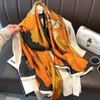 The Four Seasons 180*90CM Scarves Fashion Design Satin Finish Shawl Women Popular Print Warm Hijab Luxury Brand Lrage Silk Scarf