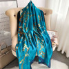 The Four Seasons 180*90CM Scarves Fashion Design Satin Finish Shawl Women Popular Print Warm Hijab Luxury Brand Lrage Silk Scarf