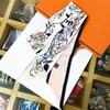 Spring Versatile Tarot Floral Ladies 100% Twill Silk Scarf Decoration Long Strip Silk Scarf Tie Binding Bag Ribbon Wrist Towel