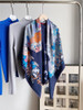135cm Luxury Brand Twill Silk Scarf Women Square Scarf Design Kerchief Scarves For Ladies Fashion Shawl Echarpe